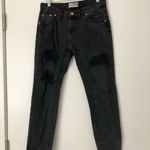 One Teaspoon low rise black denim jeans